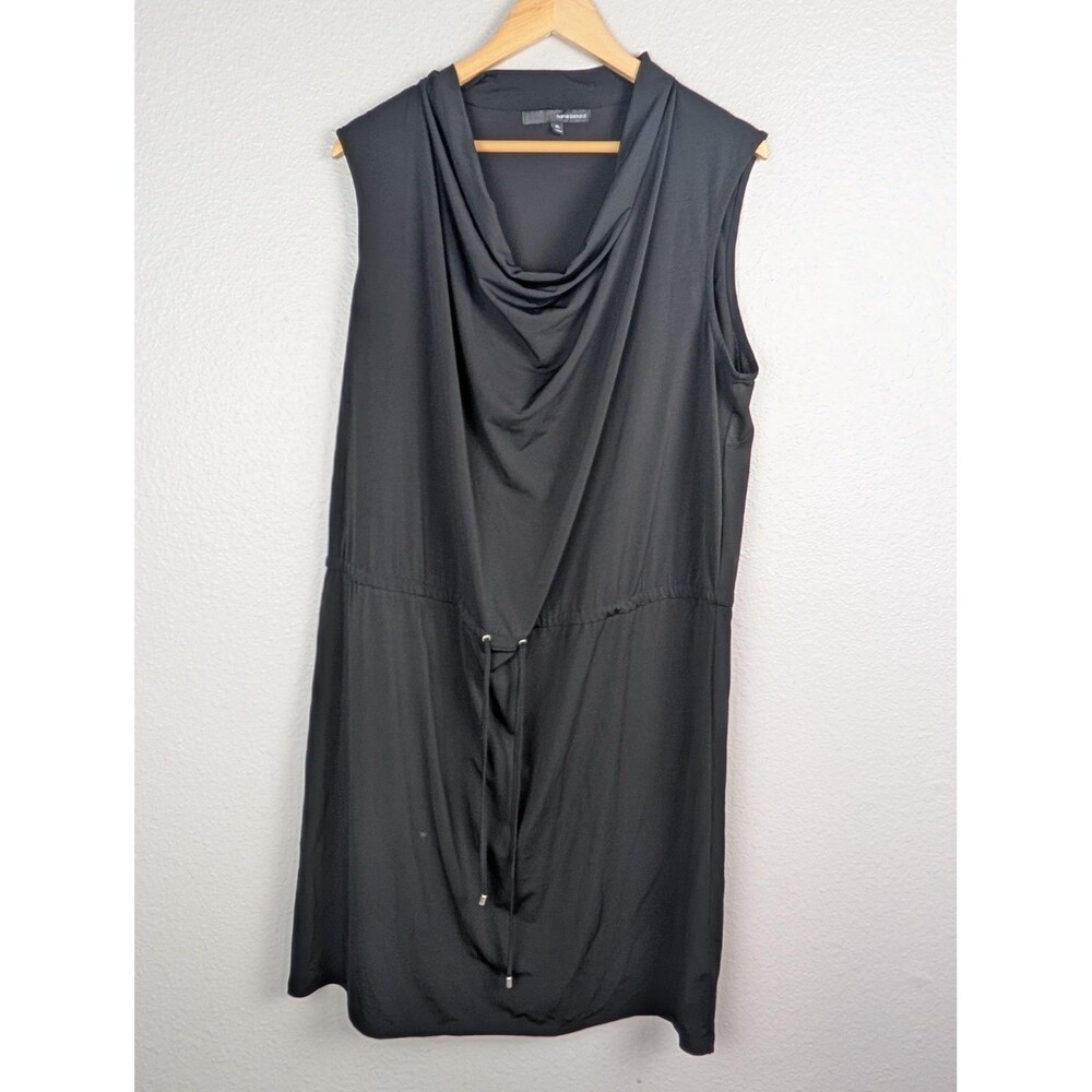 Harve Benard Dress Womens XL Black Sleeveless Cowl Neck‎ Drawstring Waist Career